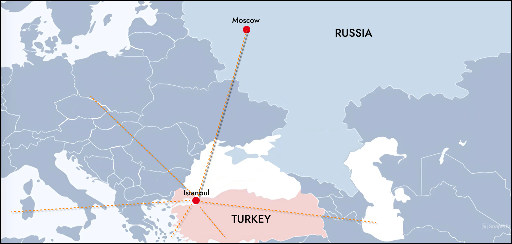 International transport map