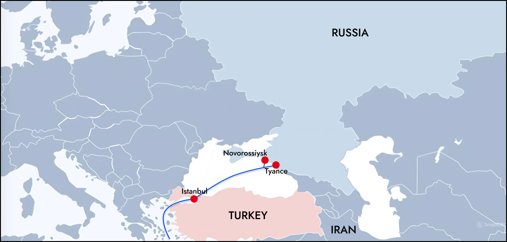 International transport map